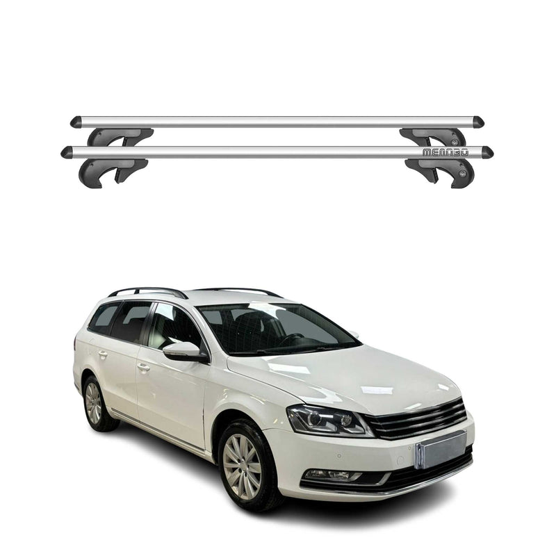 Menabo Dachträger Grundtäger für VW Passat Alltrack B7 2012-2014 90kg Alu Grau