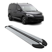 Seitenschweller Trittbretter Schweller für VW Caddy 2020-2024 L1 Kurzer Silber