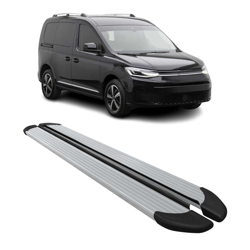 Seitenschweller Trittbretter Schweller für VW Caddy 2020-2024 L1 Kurzer Silber