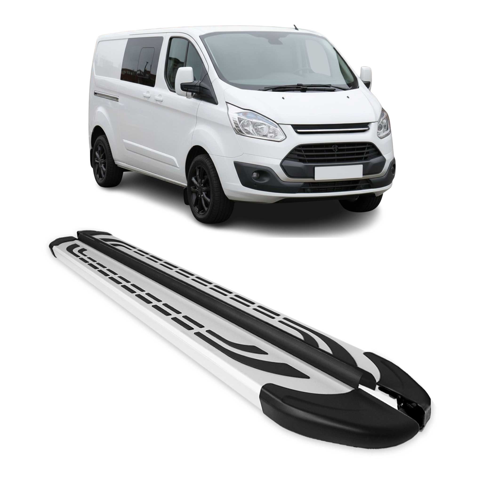 Trittbretter Seitenschweller für Ford Transit Custom I 2012-2023 L2 Aluminium