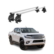 Menabo Dachträger Grundtäger für Toyota Hilux 2011-2015 50kg Stahl Silber 2 tlg