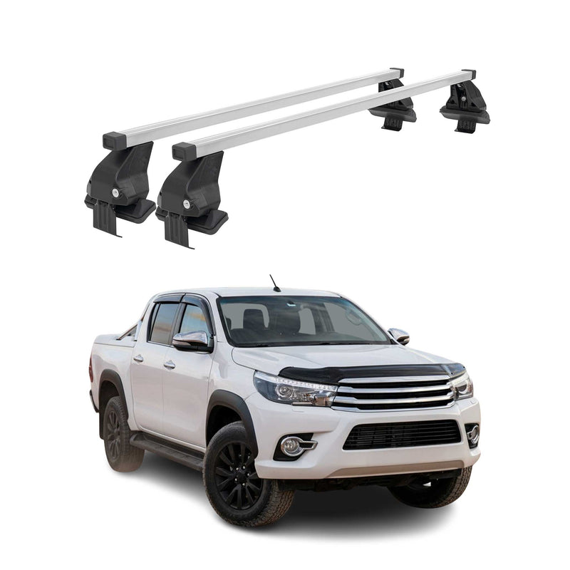 Menabo Dachträger Grundtäger für Toyota Hilux 2010-2015 50kg Stahl Silber 2 tlg