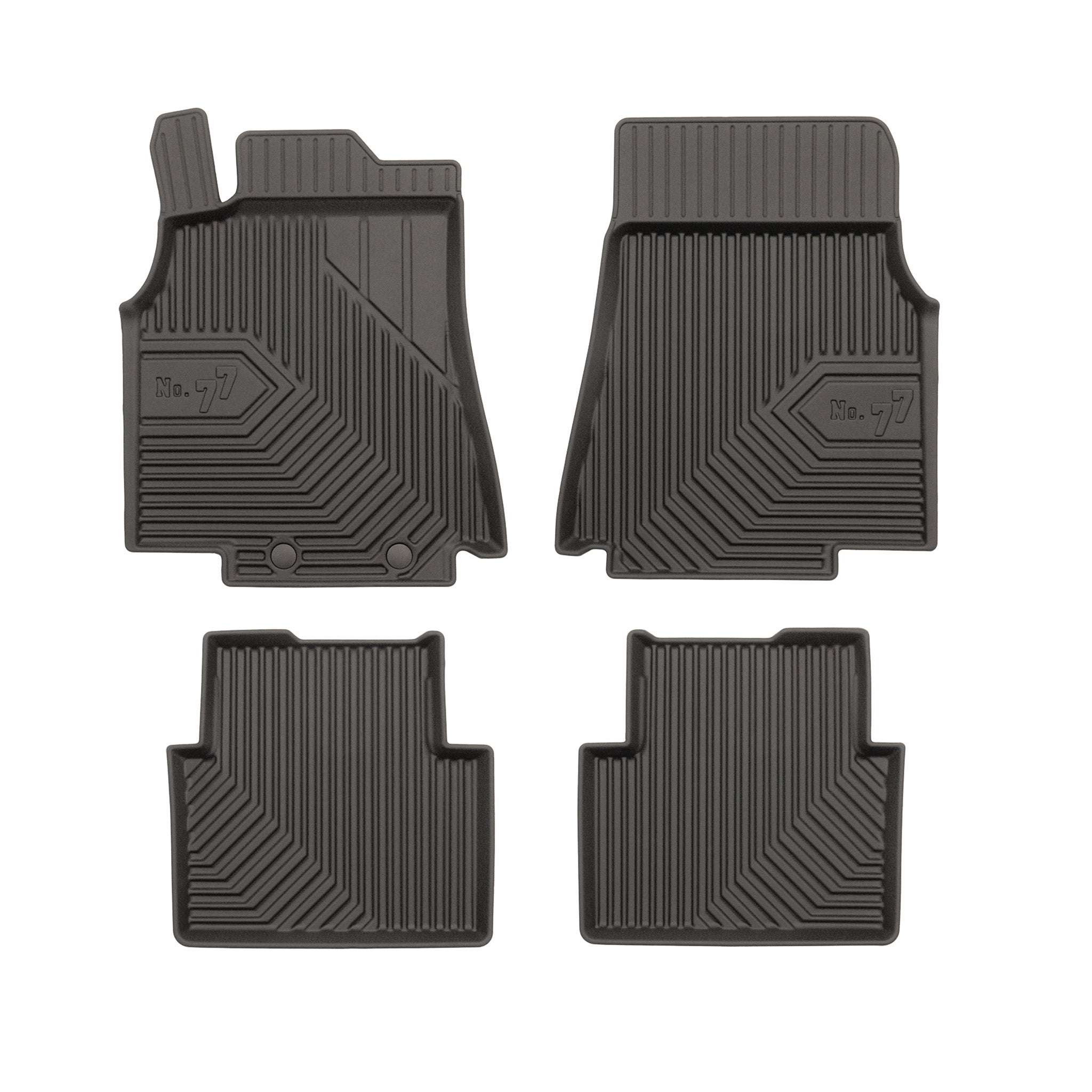 Fußmatten Gummimatten für Mercedes-Benz A-Klasse W169 2004-2012 Schwarz 4 Teile
