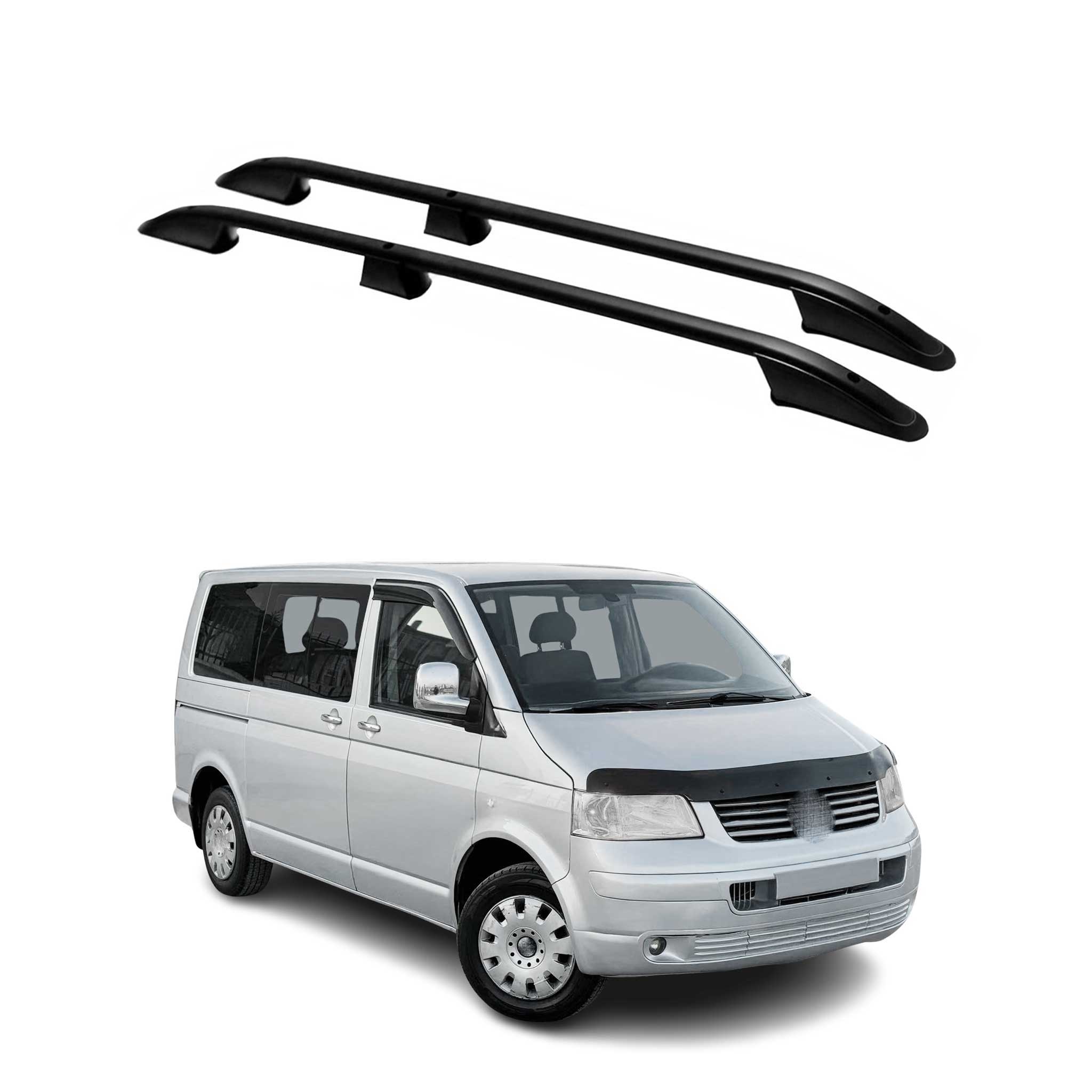 Dachreling für VW T5 T6 6.1 Transporter Multivan Caravelle 2003-2024 L1 Schwarz