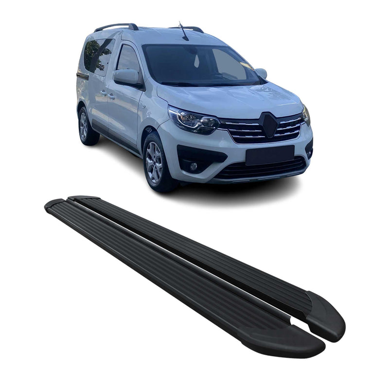 Trittbretter Seitenschweller für Renault Express 2021-2023 Alu Schwarz 2tlg