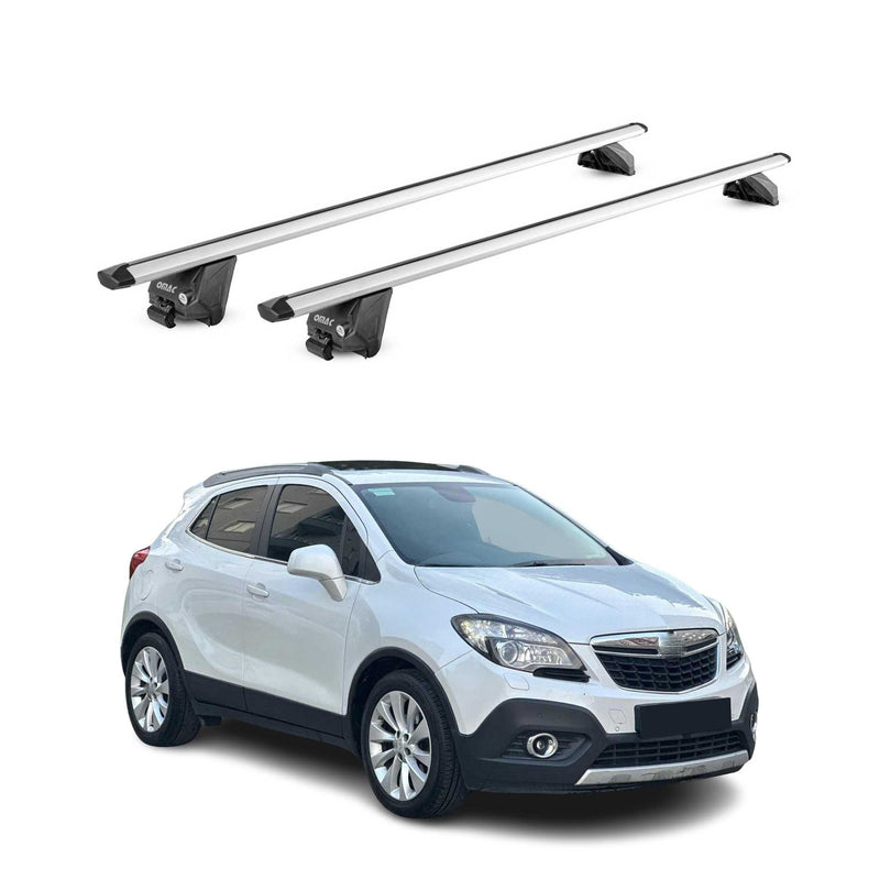 Dachträger Grundtäger für Opel Mokka \ Mokka X 2012-2019 100kg Alu Grau 2tlg ABE