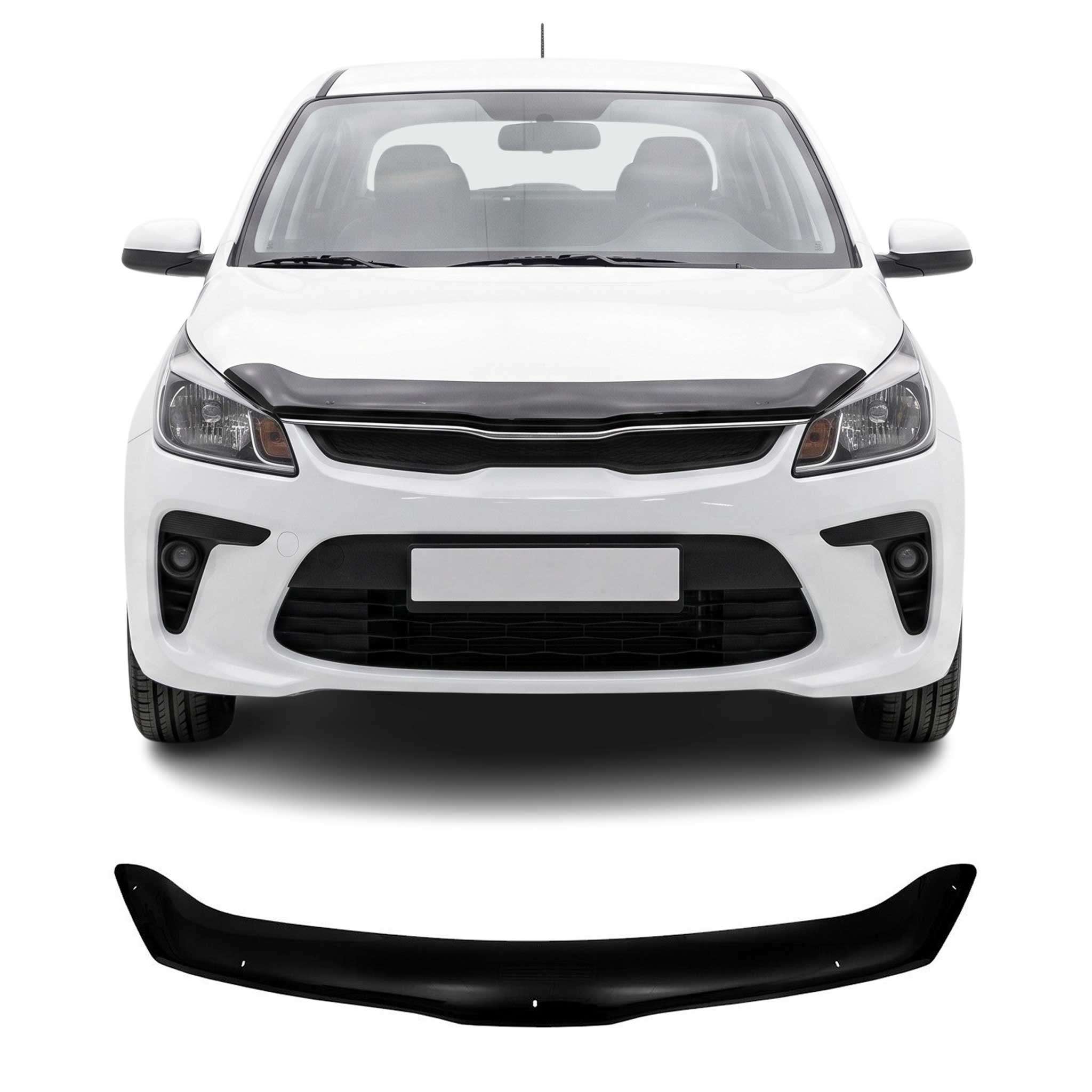 Motorhaube Deflektor Insektenschutz für Kia Rio 2017-2020 Stufenheck Dunkel