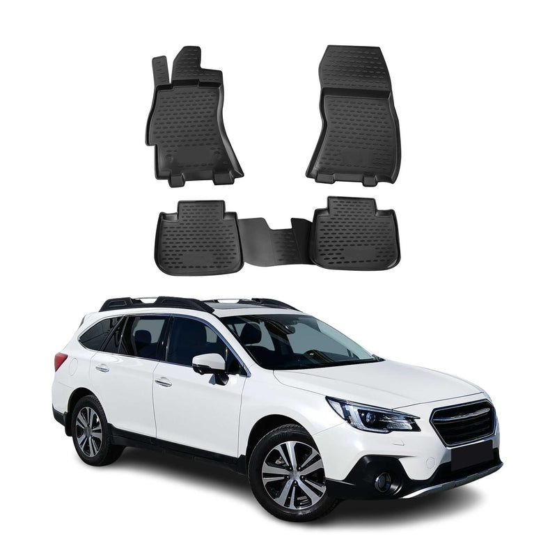 OMAC Gummimatten Fußmatten für Subaru Outback 2015-2024 RHD TPE Schwarz 4x