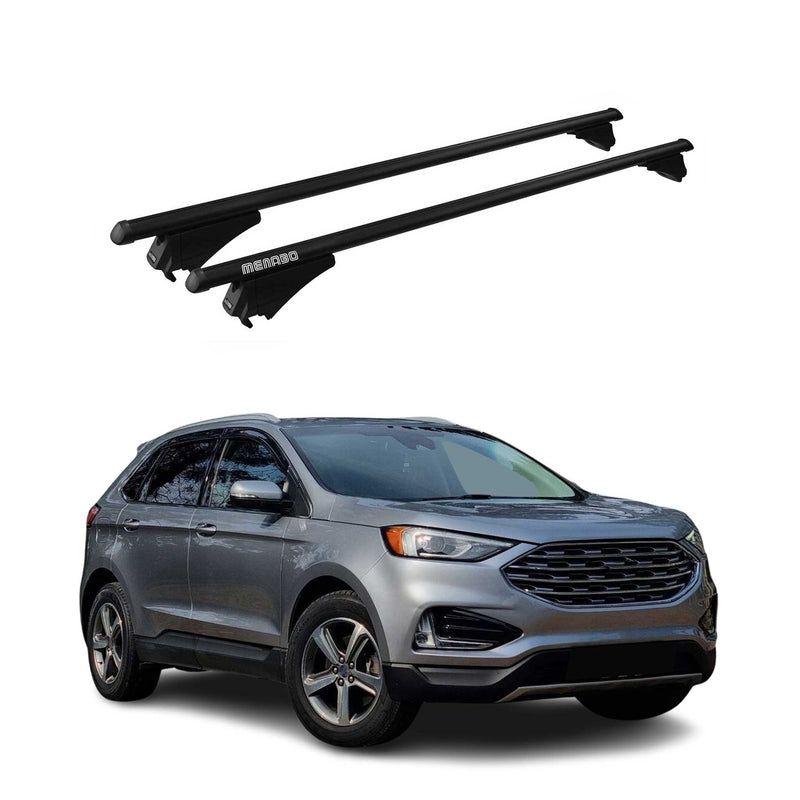 Menabo Dachträger Grundtäger für Ford Edge 2016-2021 75kg Alu Schwarz 2 tlg