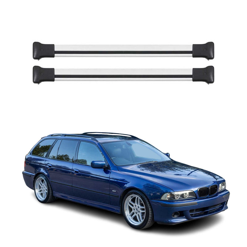 Dachträger Grundtäger für BMW 5er E39 Touring 1997-2004 75kg Alu Silber 2 tlg