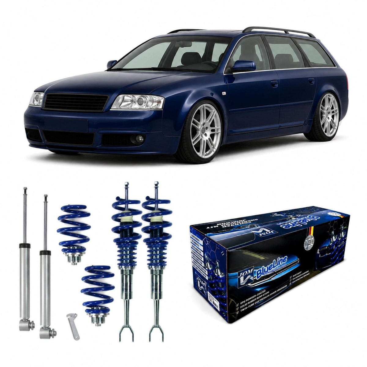JOM BlueLine Gewindefahrwerk passend für Audi A6 (4B) 1997-2004