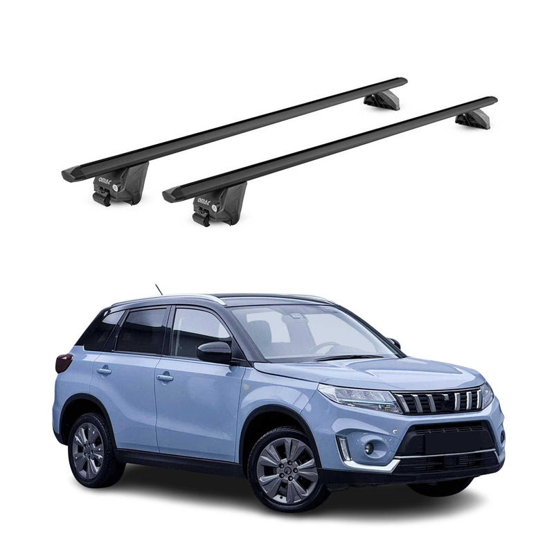 Dachträger Grundtäger für Suzuki Vitara mk4 2015-2025 100kg Alu Schwarz 2x ABE