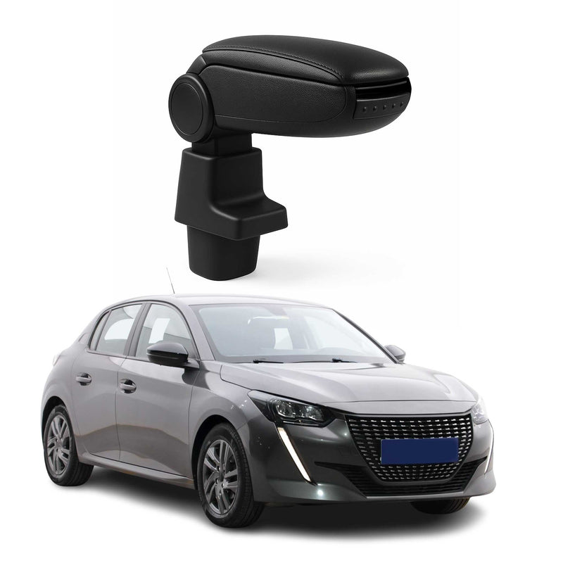 Mittelarmlehne Armlehne für Peugeot 208 / 2008 2020-2025 PU-Leder ABS Schwarz