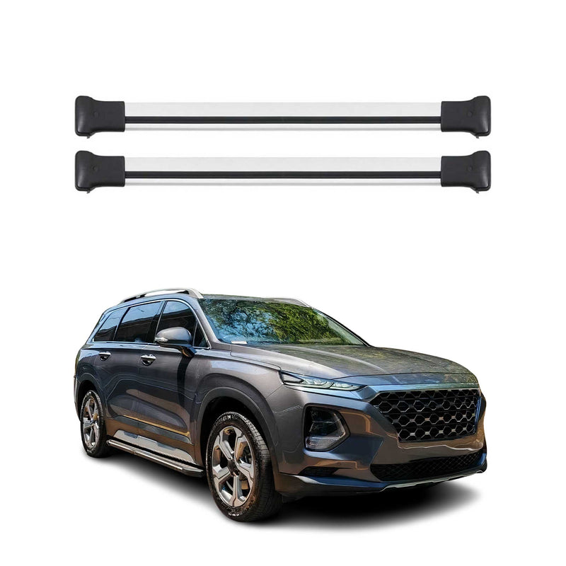 Dachträger Grundtäger für Hyundai Santa Fe MX5 2024-2025 75kg Alu Silber 2 tlg