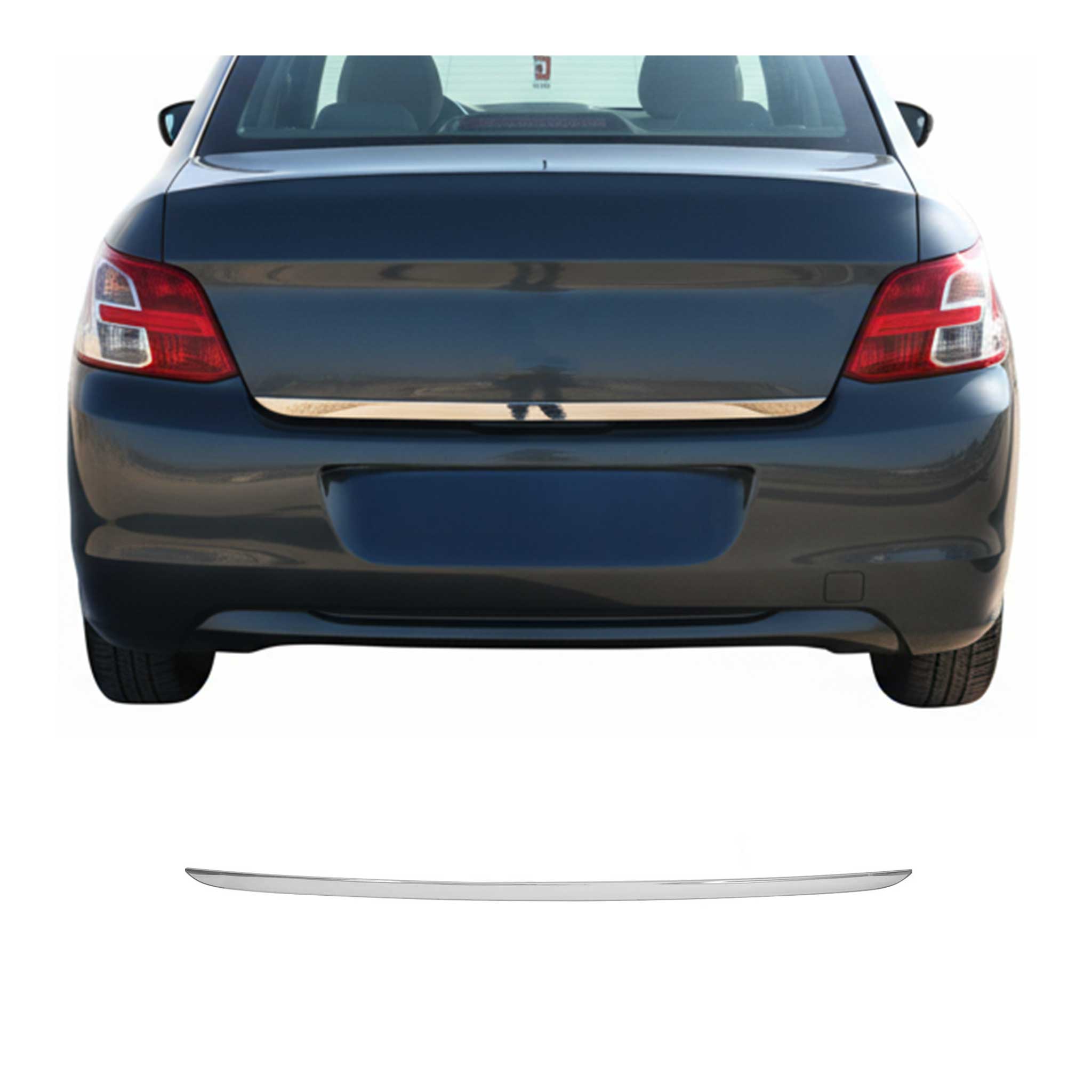 Kofferraumleiste Heckklappe Leiste für Peugeot 301 Edelstahl Chrom 1tlg