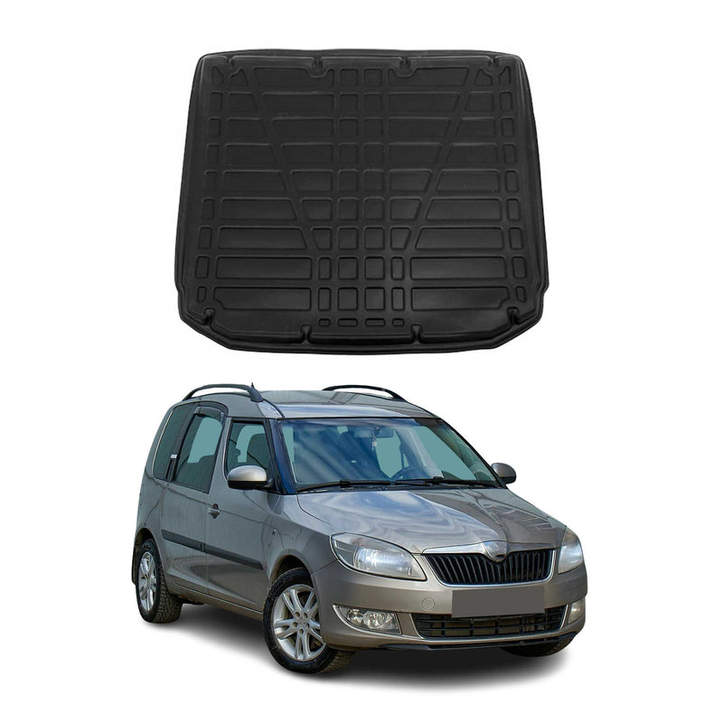 Kofferraumwanne Laderaumwanne für Skoda Roomster 2007-2015 Gummi TPE Schwarz