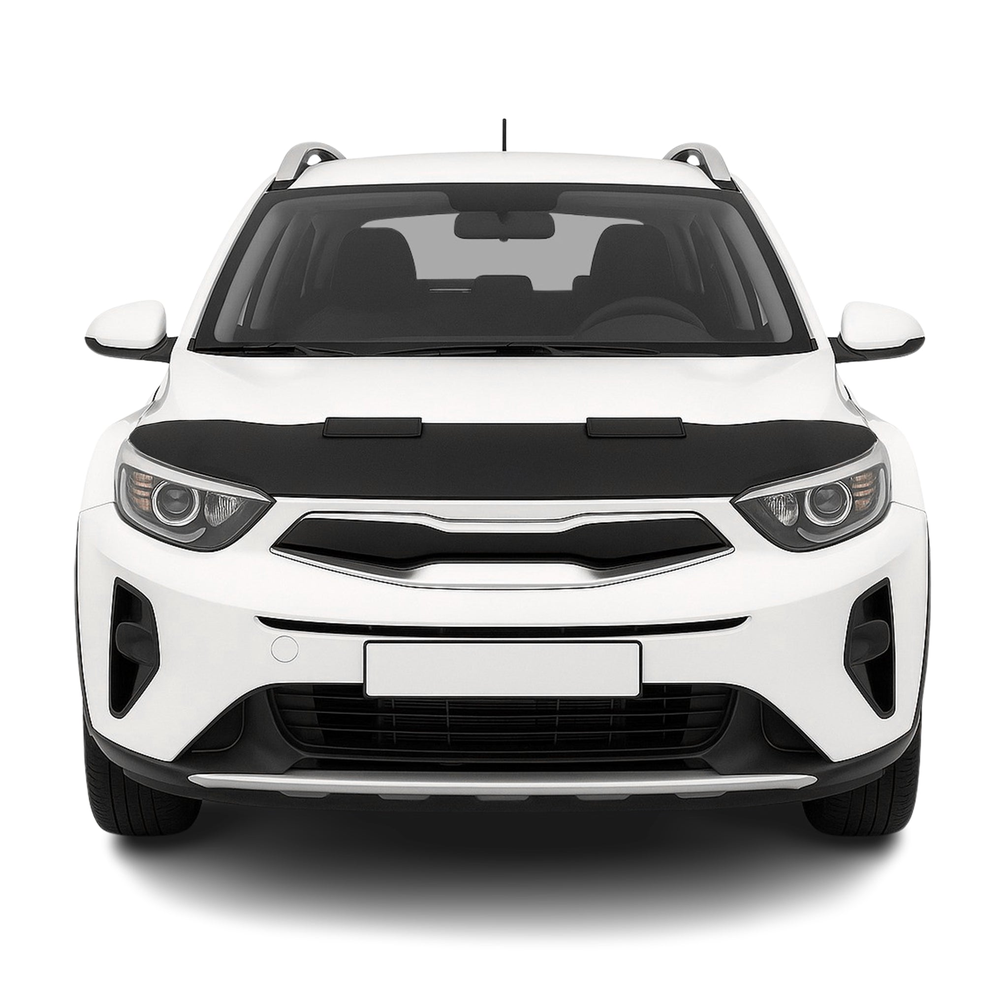 Haubenbra Steinschlagschutz Bonnet Bra für Kia Stonic 2017-2026 Schwarz Halb