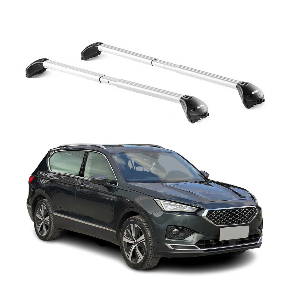 Dachträger Grundtäger für Seat Tarraco 2018-2024 5 tür 100kg Alu Silber 2x ABE
