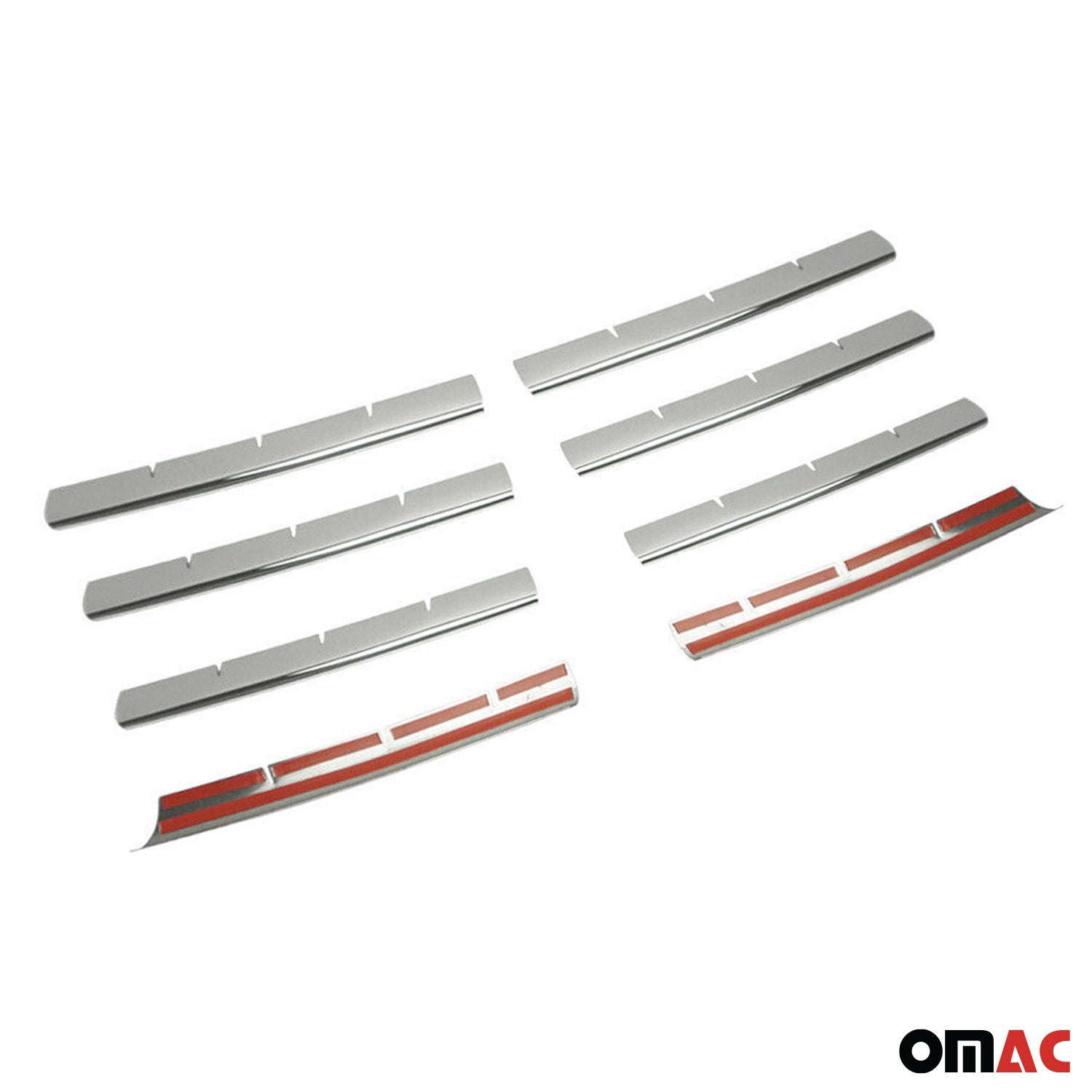 Kühlergrill Leiste Grillleisten für VW Transporter T5 2003-10 Edelstahl Chrom 8x