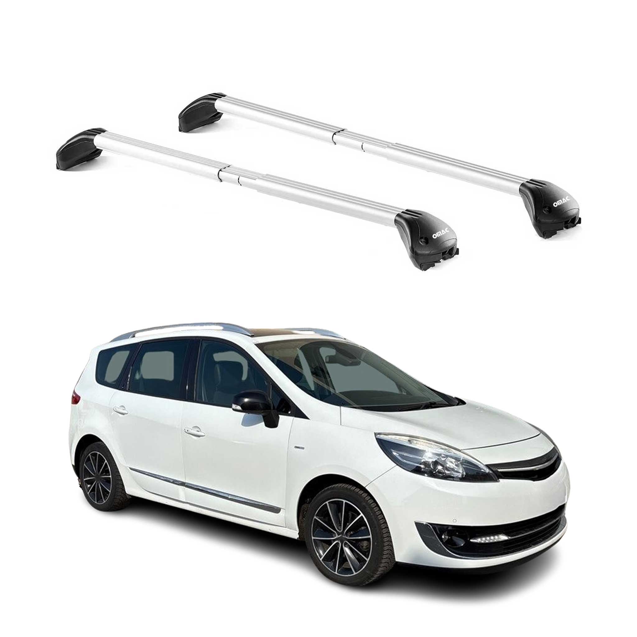 Dachträger Grundtäger für Renault Scenic mk3 2009-2016 5tür 100kg Alu ABE Silber