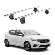 Alu Dachträger für Dacia Sandero III 2021-2026 TÜV T-Nut 75 kg 2tlg Silber