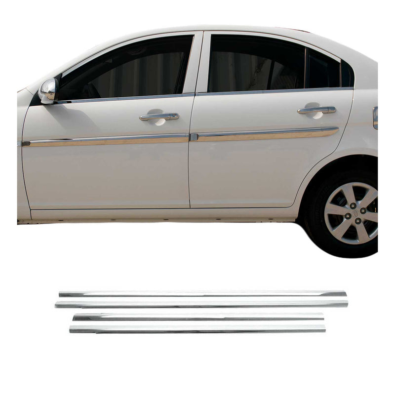 Fensterleisten Zierleisten für Hyundai Accent Era 2005-2011 Stufenheck Chrom 4x
