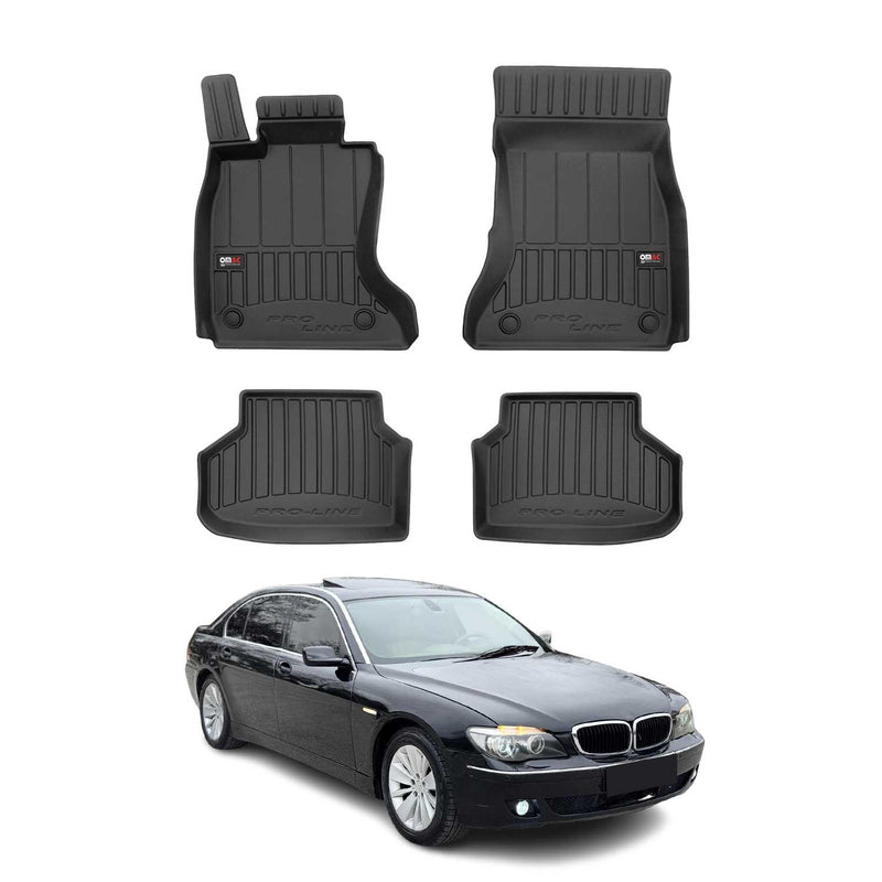 Fußmatten Gummimatten für BMW 7 er F01 2008-2015 OMAC Premium 3D Schwarz TPE 4x