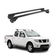 Dachträger Grundträger für Nissan Navara II D40 2005-2014 TÜV Alu Schwarz 2tlg