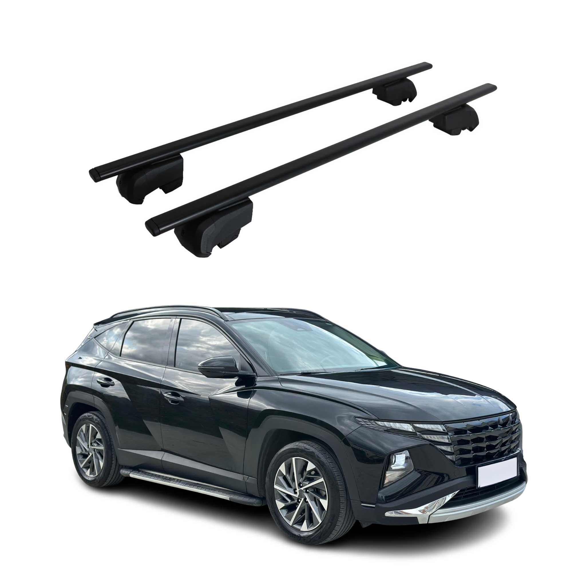 Dachträger Gepäckträger für Hyundai Tucson 2022-2026 Querträger ABE Schwarz