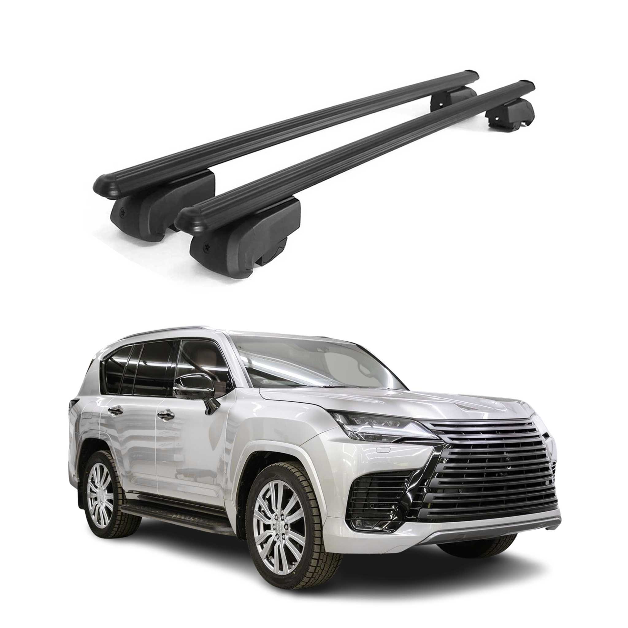 Dachträger Gepäckträger für Lexus LX 2021-2026 Querträger Alu ABE Schwarz 2x