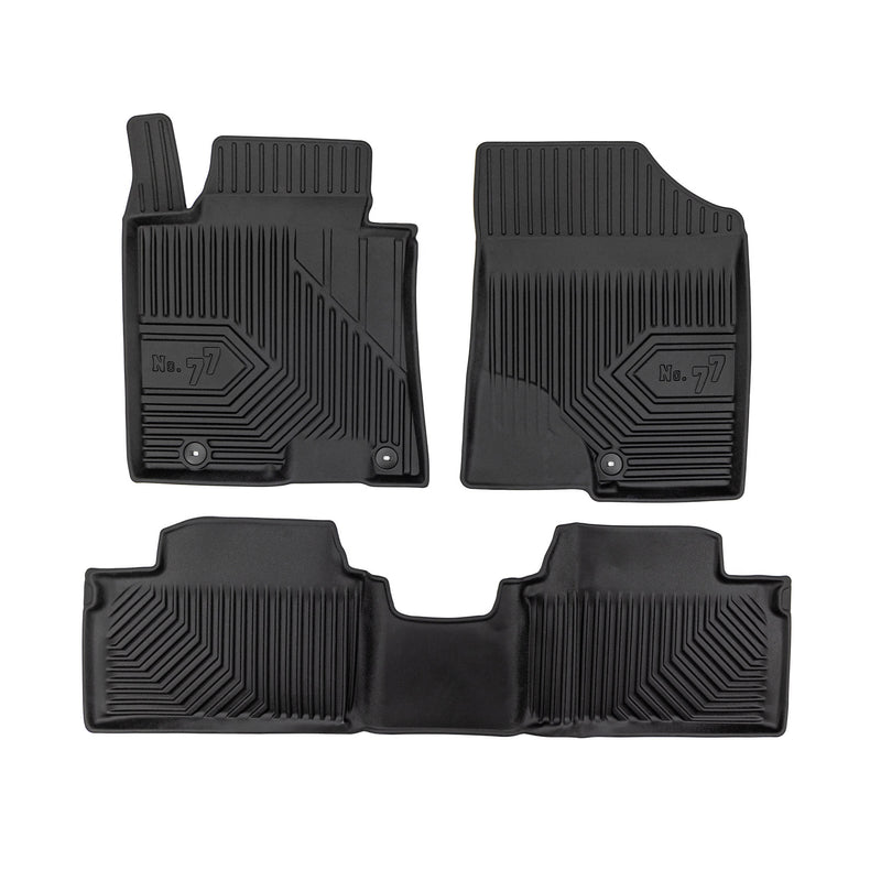 Fußmatten Gummimatten No.77 für Kia Ceed II 2012-2018 TPE Gummi Schwarz 4 Teile