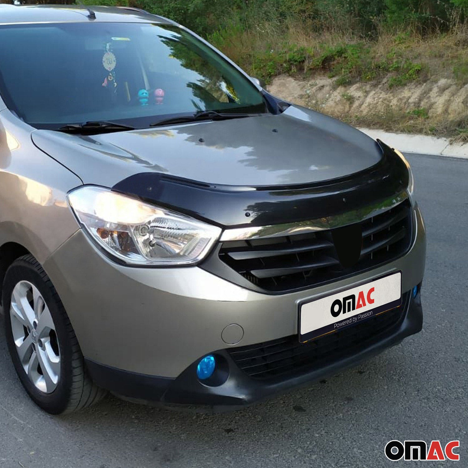 Motorhaube Deflektor Insekten Steinschlagschutz für Dacia Lodgy 2012-2024 Dunkel