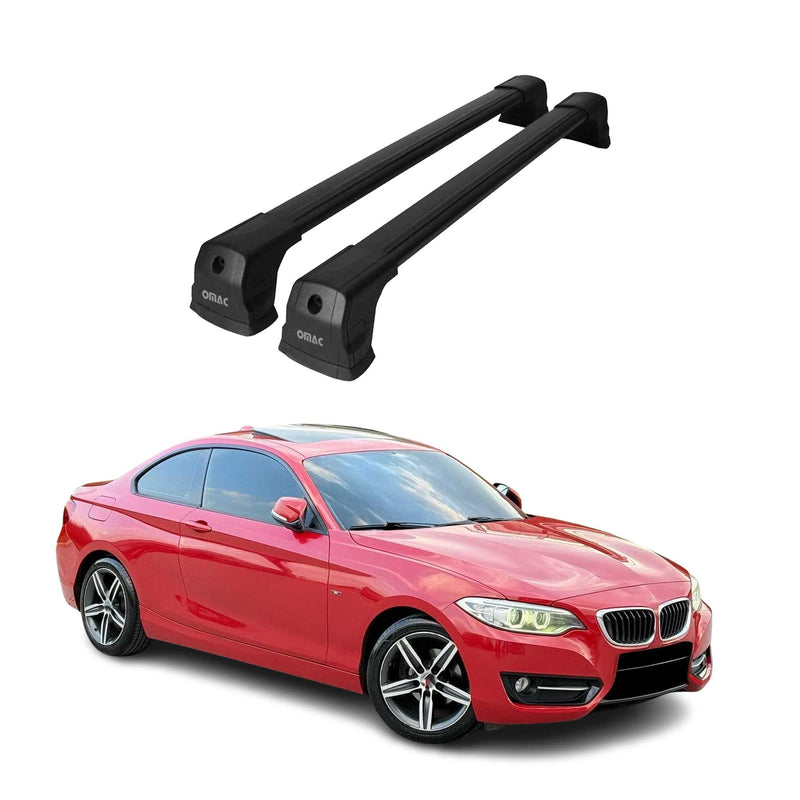 Dachträger Gepäckträger für BMW 2er F22 2012-2024 Grundträger Alu Schwarz 2x