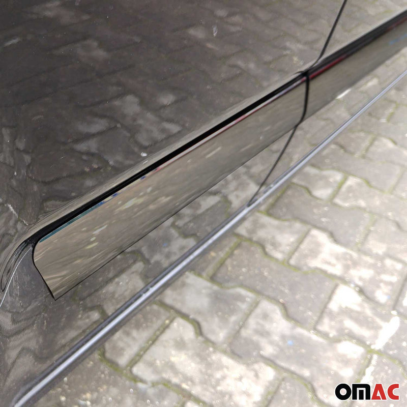 Seitentürleiste für VW Transporter T5 2003-2015 Einzeltür L2 Chrom Dunkel 7tlg