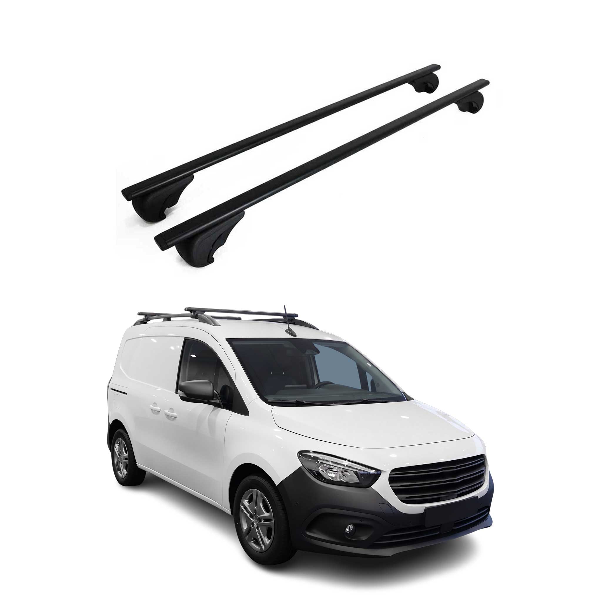 Dachträger Grundträger für Mercedes Citan W420 2021-2026 Metall Schwarz 2tlg