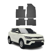 OMAC Gummi Fußmatten für Ssangyong Tivoli 2015-2020 Automatten Gummi Schwarz 4x
