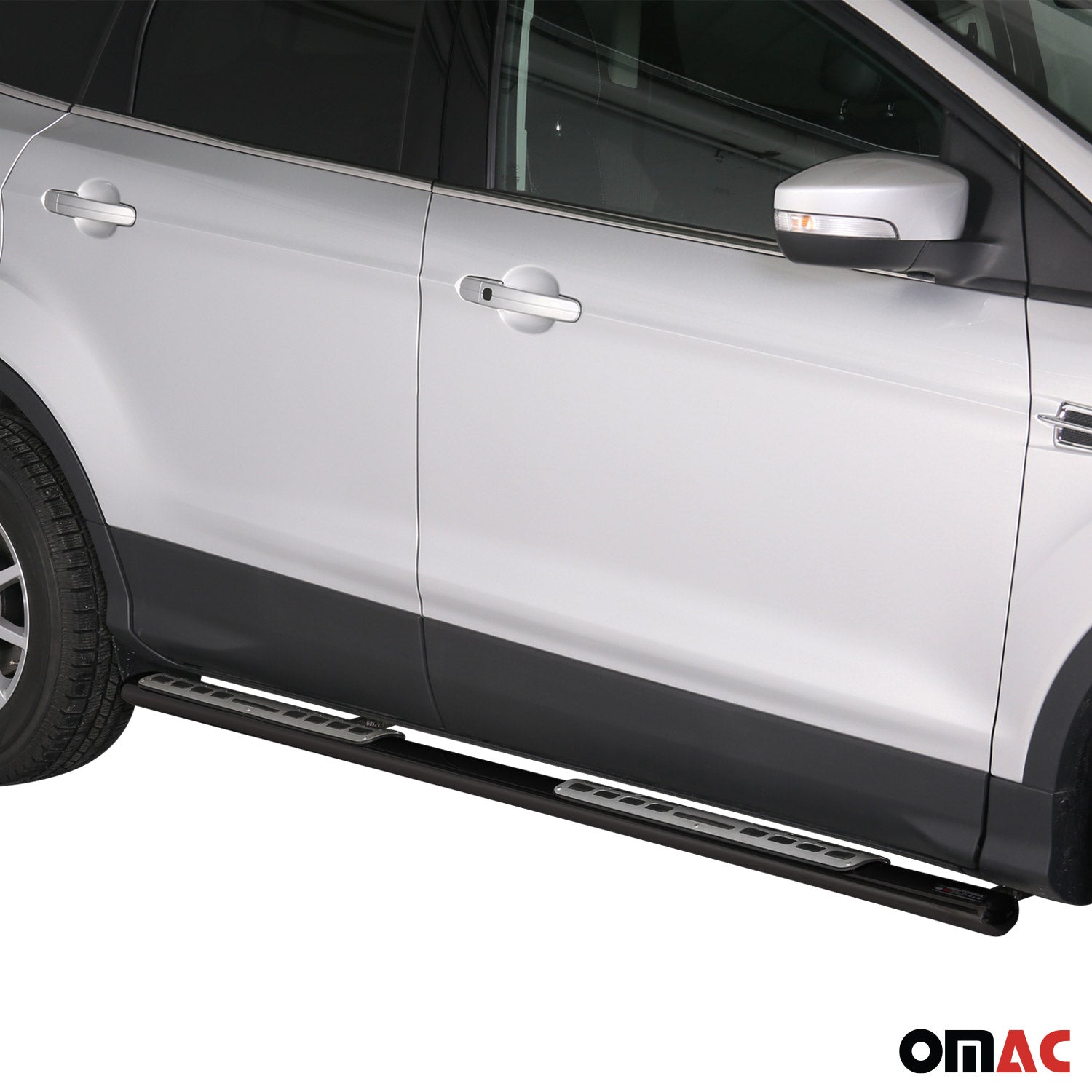 Edelstahl Seitenschweller Schwellerrohre für Ford Kuga 2013-2016 Schwarz