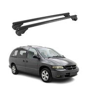 Dachträger Grundträger für Chrysler Voyager 1996-2000 TÜV Aluminium Schwarz 2tlg