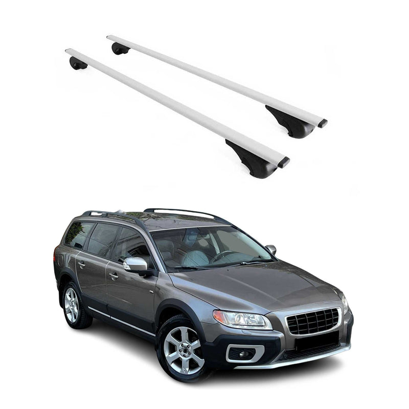 Dachträger Grundtäger für Volvo XC70 mk3 2007-2016 75kg Metall Silber 2 tlg