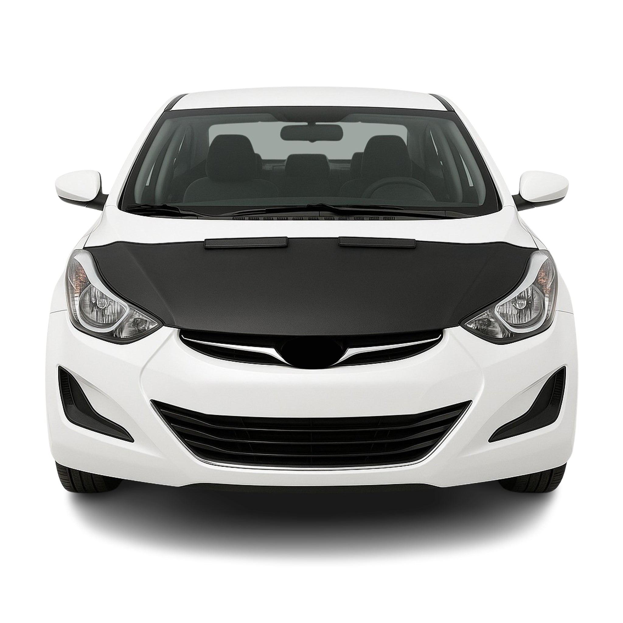 Haubenbra Steinschlagschutz für Hyundai Elantra MD 2011-2016 Schwarz Halb