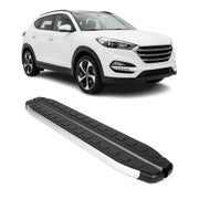 Schweller Seitenbretter Trittbretter für Hyundai Tucson 2015-2020 Alu Schwarz