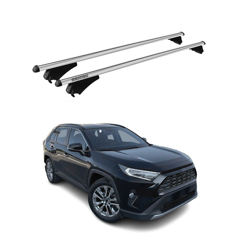 Menabo Dachträger Grundtäger für Toyota RAV4 XA50 2018-2025 75kg Alu Silber 2x