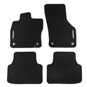 Velours Fußmatten für Skoda Octavia III 2012-2019 Autoteppich Schwarz 4 tlg