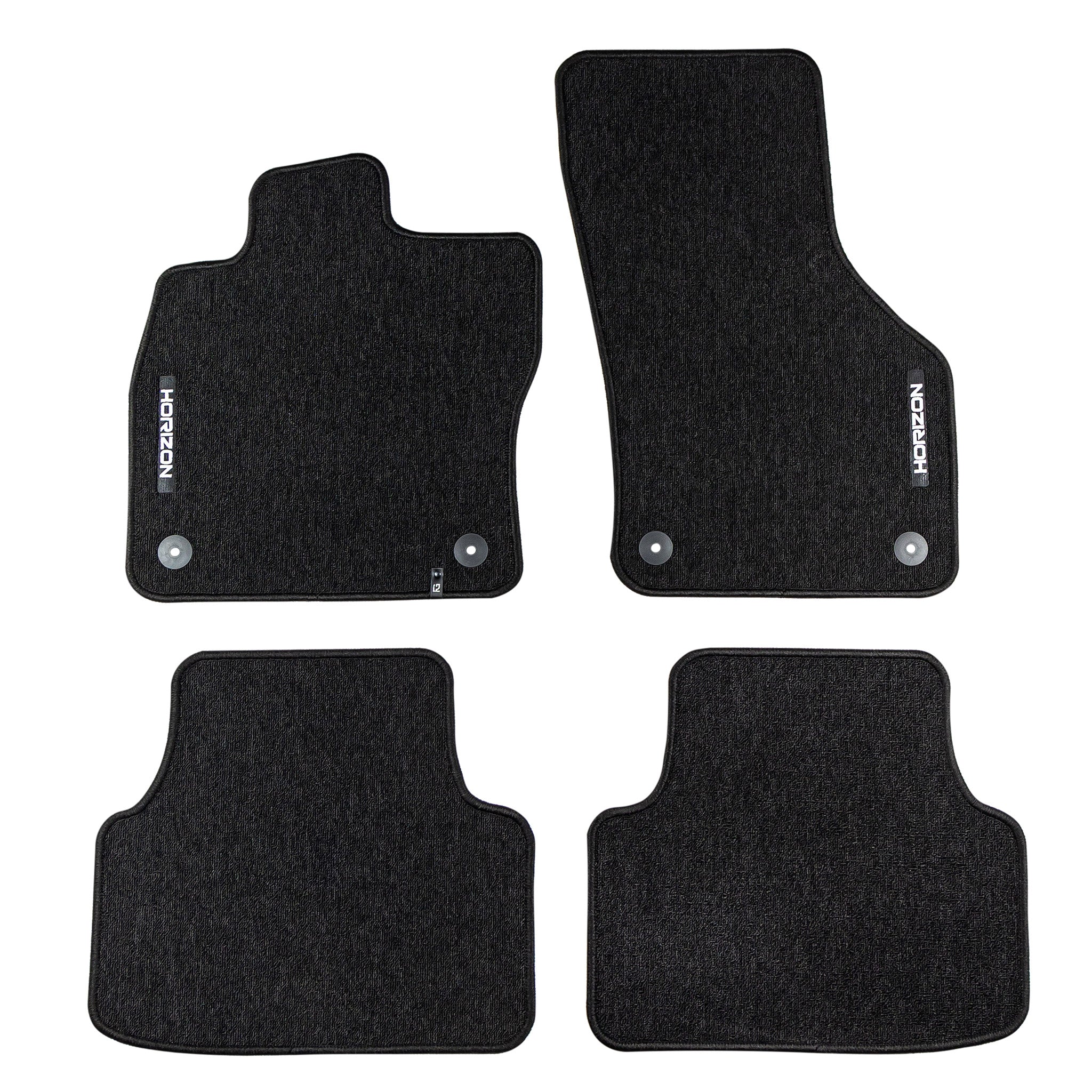 Velours Fußmatten für Skoda Octavia III 2012-2019 Autoteppich Schwarz 4 tlg