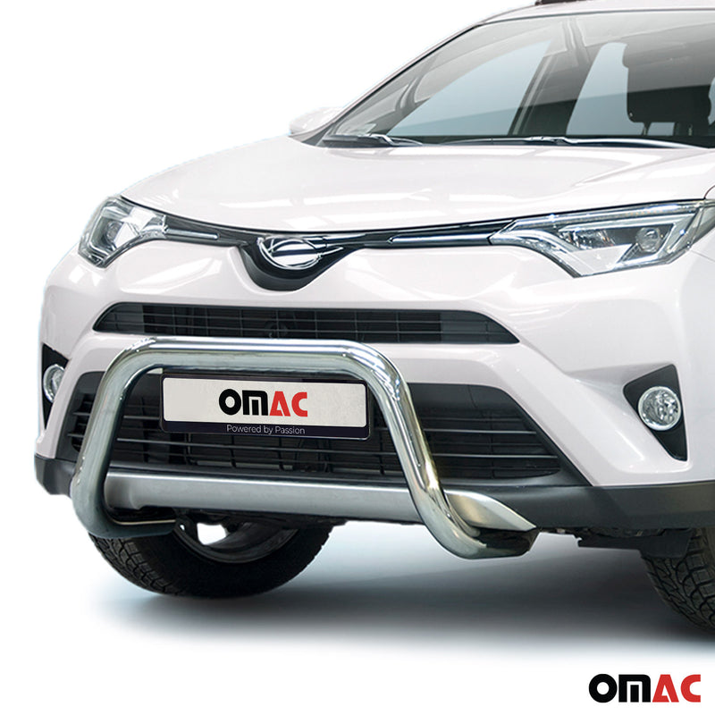 Stahl Frontbügel Frontschutzbügel für Toyota RAV4 2016-2025 mit ABE Silber
