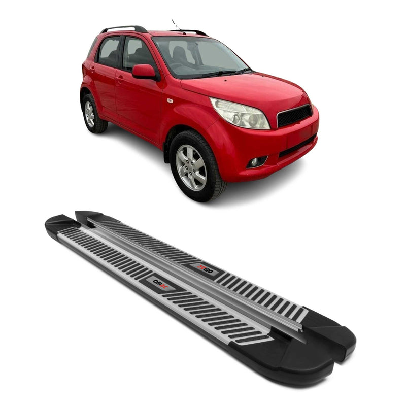 Trittbretter Seitenbretter Schweller für Daihatsu Terios 2006-2016 Alu Schwarz