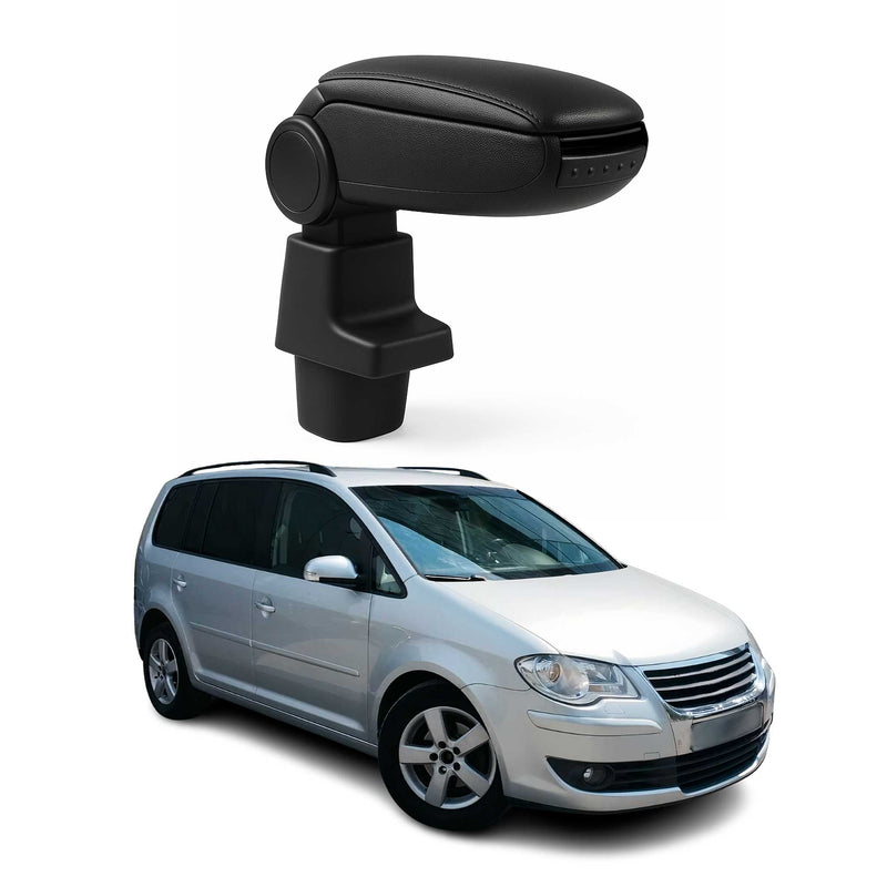 Mittelarmlehne Armlehne Mittelkonsole für VW Touran 2003-2015 PU-Leder Schwarz