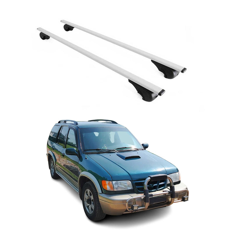 Dachträger Grundtäger für Kia Sportage 1993-2010 75kg Metall Silber 2 tlg