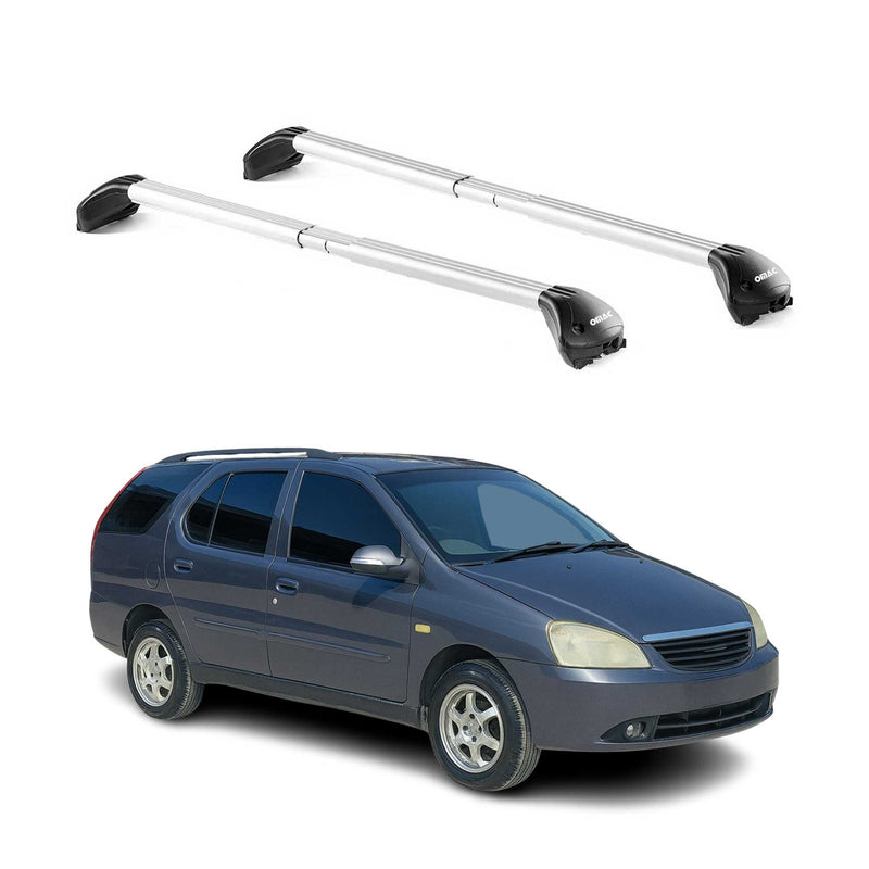 Dachträger für Tata Indigo mk1 Kombi 2002-2006 5 tür 100kg Alu Silber 2x ABE