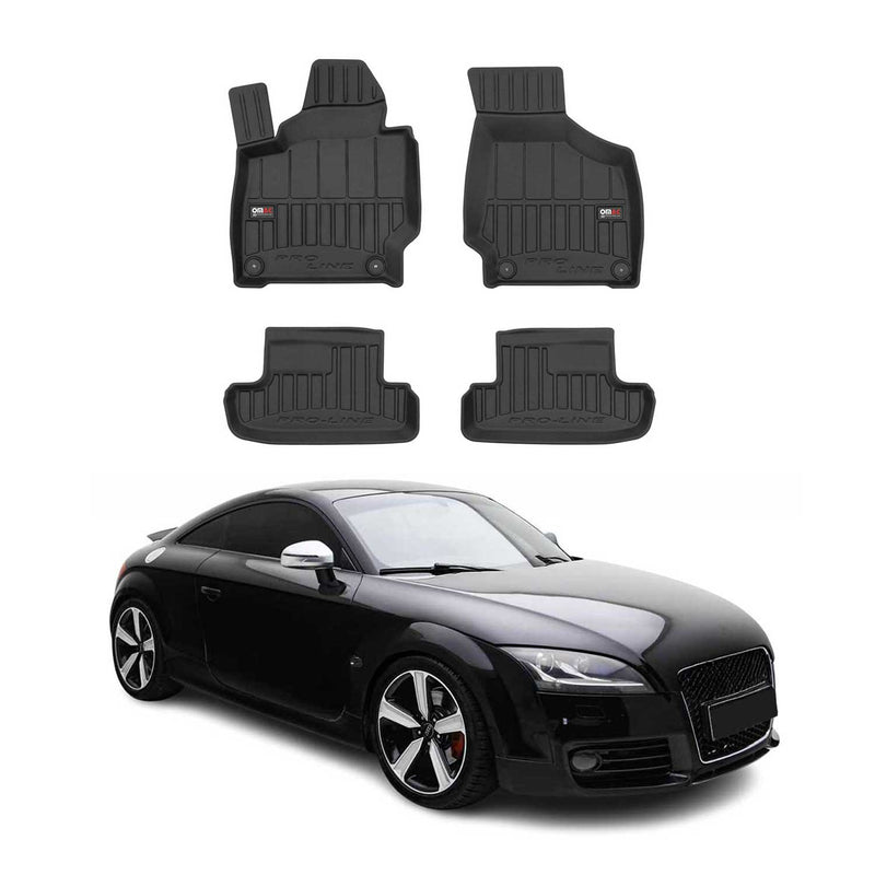 OMAC Gummi Fußmatten für Audi TT MK2 8J 2006-2014 Premium TPE Automatten 4tlg